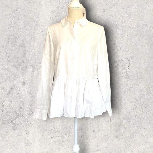 Ted Baker London | Women’s Cannan Gathered Over-sized Shirt White Size 2 - Picture 3 of 9